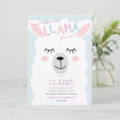 Whole Llama Fun Altempo Birthday Uitnodiging (Staand voorkant)