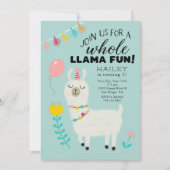 Whole Llama Fun Birthday Party Kaart (Voorkant)
