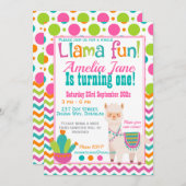 Whole Llama Fun Birthday Party Kaart (Voorkant / Achterkant)