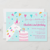 Whole Llama Fun Cake 2e verjaardag Aqua Kaart (Voorkant)