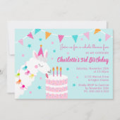 Whole Llama Fun Cake 3rd Birthday Aqua Kaart (Voorkant)