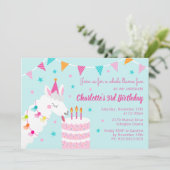 Whole Llama Fun Cake 3rd Birthday Aqua Kaart (Staand voorkant)