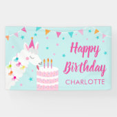 Whole Llama Fun Cake 3rd Birthday Aqua Spandoek (Horizontaal)