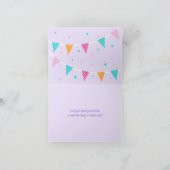 Whole Llama Fun Cake 3rd Birthday Paars Bedankkaart (Binnen)