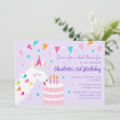 Whole Llama Fun Cake 3rd Birthday Paars Kaart (Staand voorkant)