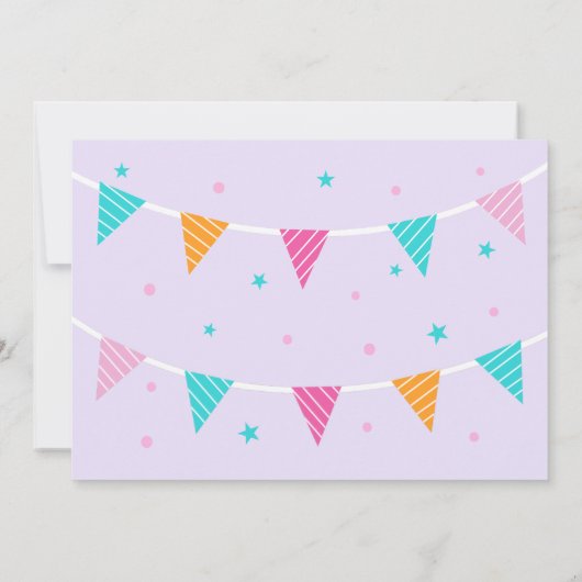 Whole Llama Fun Cake 3rd Birthday Paars Kaart (Achterkant)