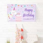 Whole Llama Fun Cake 3rd Birthday Paars Spandoek (Insitu)