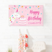 Whole Llama Fun Cake 3rd Birthday roze Spandoek (Insitu)