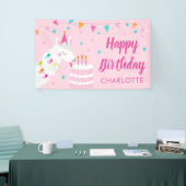 Whole Llama Fun Cake 3rd Birthday roze Spandoek (Beurs)