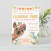 Whole Llama Fun Fiesta Birthday Kaart (Staand voorkant)