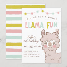 Whole Llama Fun Kinderen Birthday Party