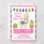 Whole llama leuke verjaardagsuitnodiging kaart (Voorkant)