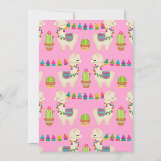 Whole llama leuke verjaardagsuitnodiging kaart (Achterkant)