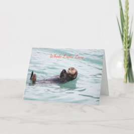 Whole O'tta Love zwevende otter kerstkaart Feestdagen Kaart