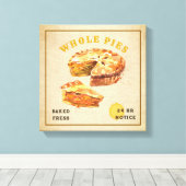 Whole Pie Sign Apple Canvas Afdruk (Insitu (Houten vloer))