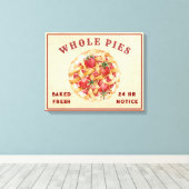 Whole Pie Sign Strawberry Canvas Afdruk (Insitu (Houten vloer))