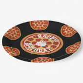 Whole Pizza Happy Birthday Party Design Papieren Bordje (Gekanteld)