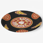 Whole Pizza Happy Birthday Party Design Papieren Bordje (Gekanteld)