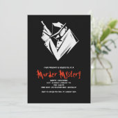 Whole Unit Mystery Murder Invitation Kaart (Staand voorkant)