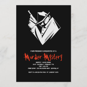 Whole Unit Mystery Murder Invitation Kaart