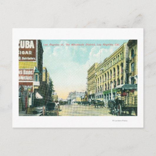 Wholesale District Scene op Los Angeles Street Briefkaart (Voorkant)