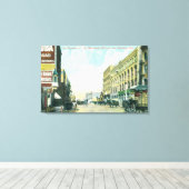 Wholesale District Scene op Los Angeles Street Canvas Afdruk (Insitu (Houten vloer))