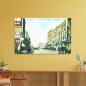 Wholesale District Scene op Los Angeles Street Canvas Afdruk (Insitu (Woonkamer))