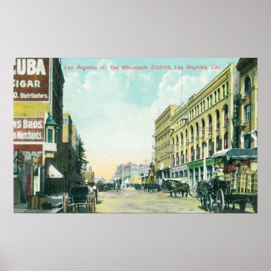Wholesale District Scene op Los Angeles Street Poster (Voorkant)