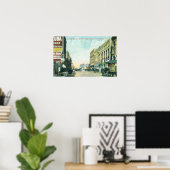 Wholesale District Scene op Los Angeles Street Poster (Thuiskantoor)