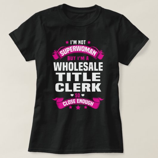 Wholesale Title Clerk T-shirt (Design voorkant)