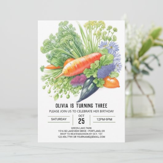 Wholesome Garden Party Verjaardag Kaart (Staand voorkant)