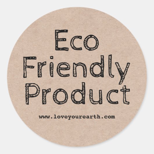 Wholesome Kraft Eco vriendelijke productlabels Ronde Sticker (Voorkant)