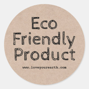 Wholesome Kraft Eco vriendelijke productlabels Ronde Sticker