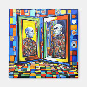 Whom do you see in the mirror magneet (Voorkant)