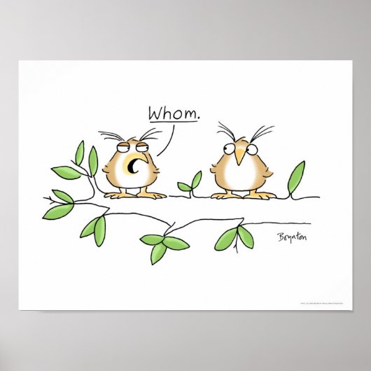 WHOM OWL poster van Sandra Boynton (Voorkant)