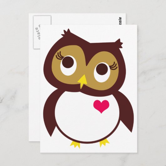 Whoo houdt van u briefkaart (Voorkant / Achterkant)