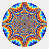 Whooboy - Fractal Ronde Sticker (Voorkant)