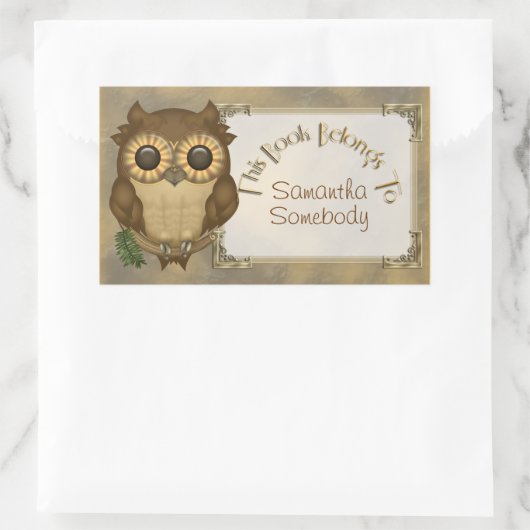 Whoolio De Schattigee Uil Bookplate Stickers (Tas)