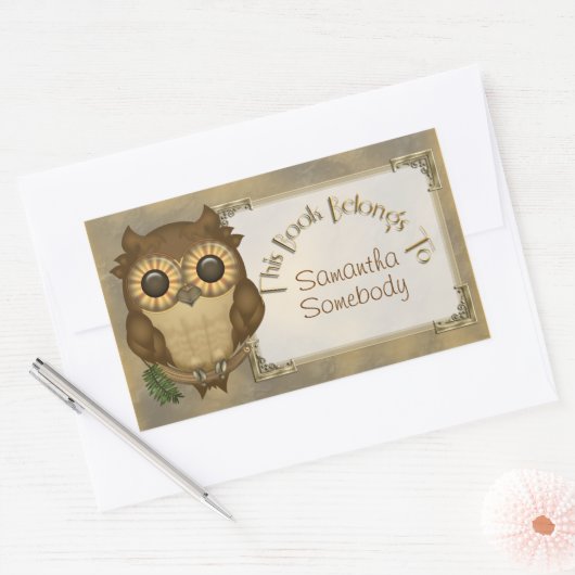 Whoolio De Schattigee Uil Bookplate Stickers (Envelop)