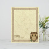 Whoolio the Cutest Owl Letterhead Gepersonaliseerd Briefhoofd (Staand voorkant)