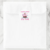 Whooo Hooo Ik ben Twee Roze Sticker (Tas)