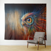 Whooo-Wood Grain Owl Wandkleed (In Situ (horizontaal))