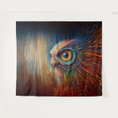 Whooo-Wood Grain Owl Wandkleed (Voorkant (horizontaal))