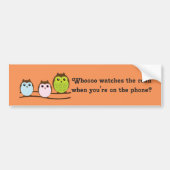 Whoooo Owls Bumpersticker (Voorkant)