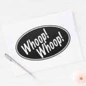 Whoop! Whoop! Ovale Sticker (Envelop)