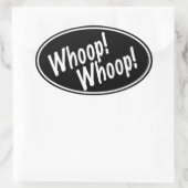Whoop! Whoop! Ovale Sticker (Tas)