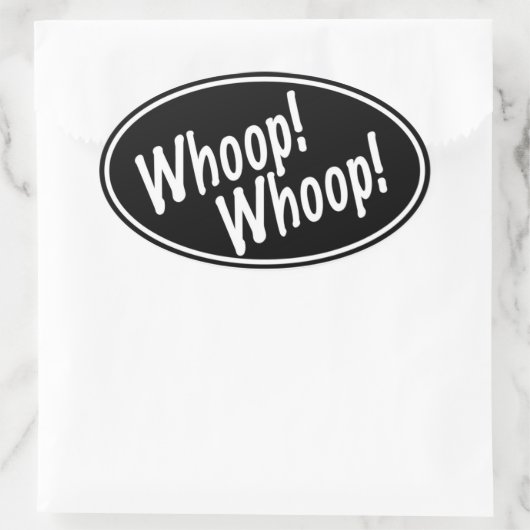Whoop! Whoop! Ovale Sticker (Tas)
