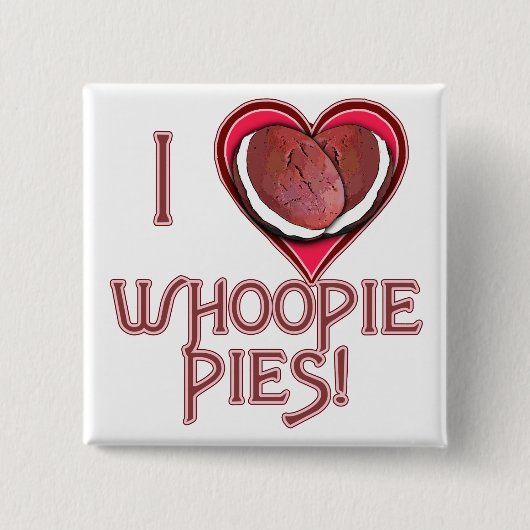 Whoopie Pie Love Apparel, Aprons, Gifts Vierkante Button 5,1 Cm (Voorkant)
