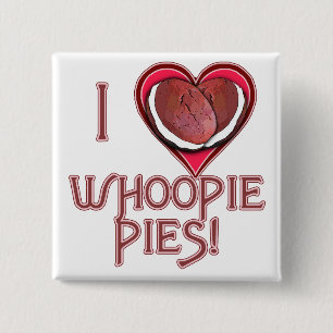 Whoopie Pie Love Apparel, Aprons, Gifts Vierkante Button 5,1 Cm