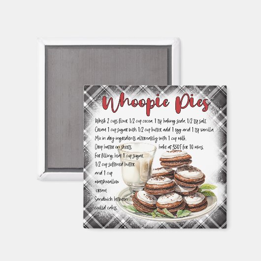 Whoopie Pies Recipe Magneet (Voorkant / Achterkant)